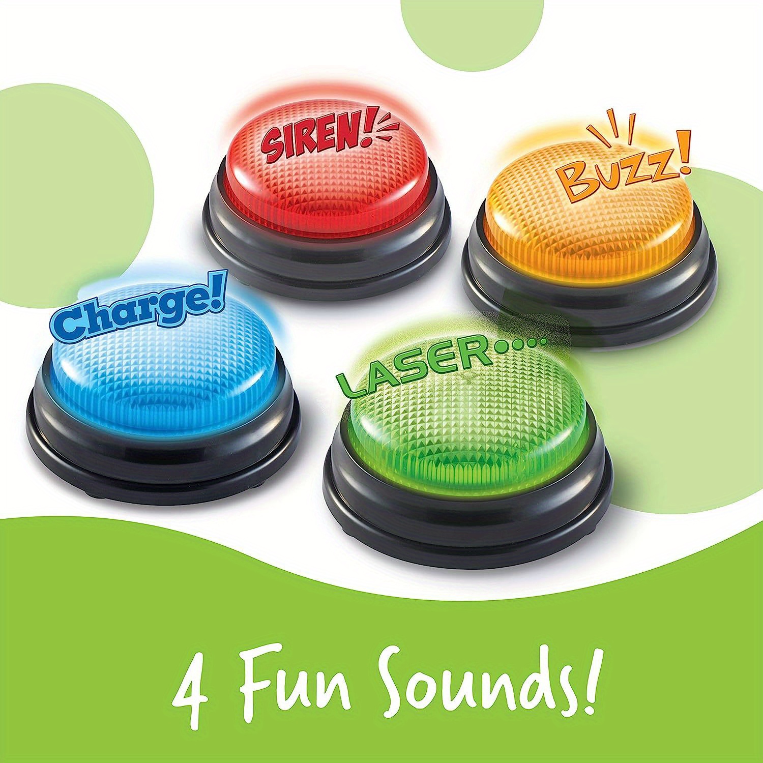Party Games Quiz - 4pcs Lights and Sounds Buzzers Toy,