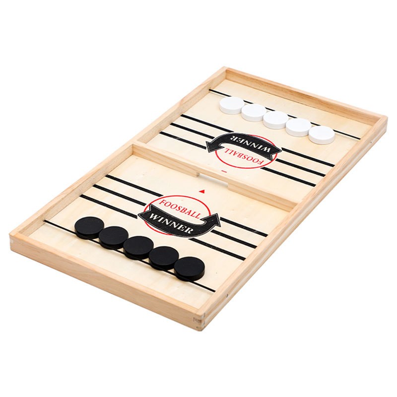 Party Family Games - 2-in-1 Wooden Ice Hockey & Chess