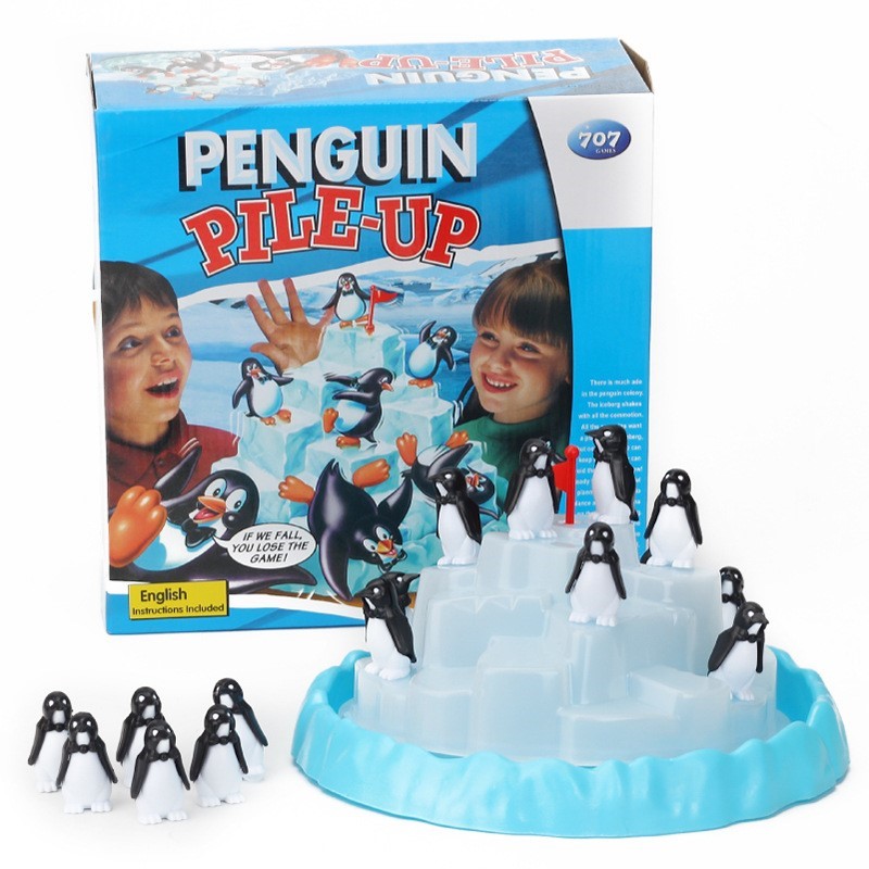 Party Games Quiz - Iceberg Stacked Penguin Balanced Toys Board
