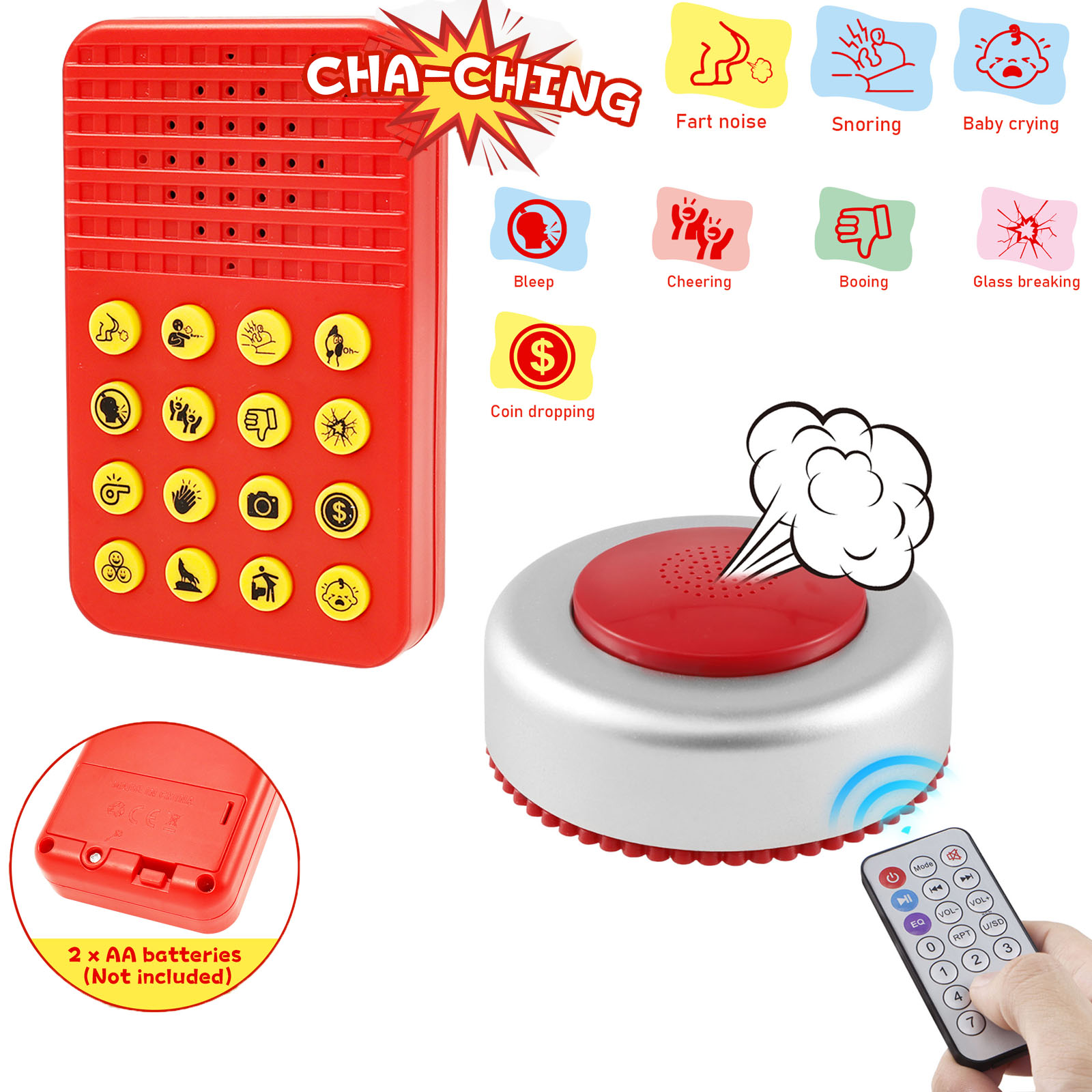 Party Games Engagement - Funny Sound Effects Machine Remote Fart