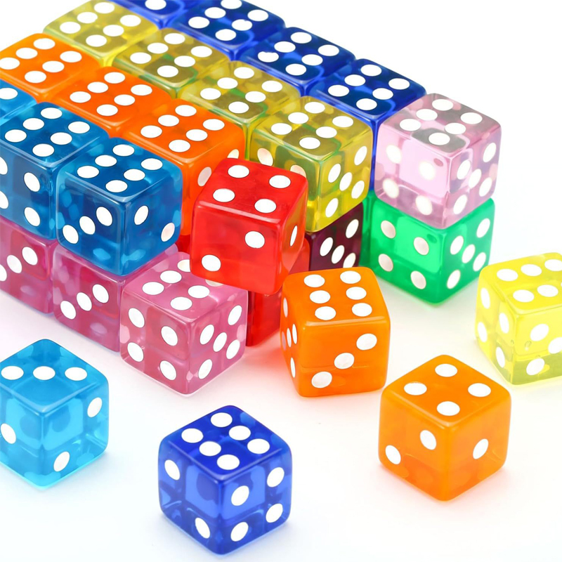 Party Games Juegos De Mesa - 12PCS 16MM Transparent Dice For Board