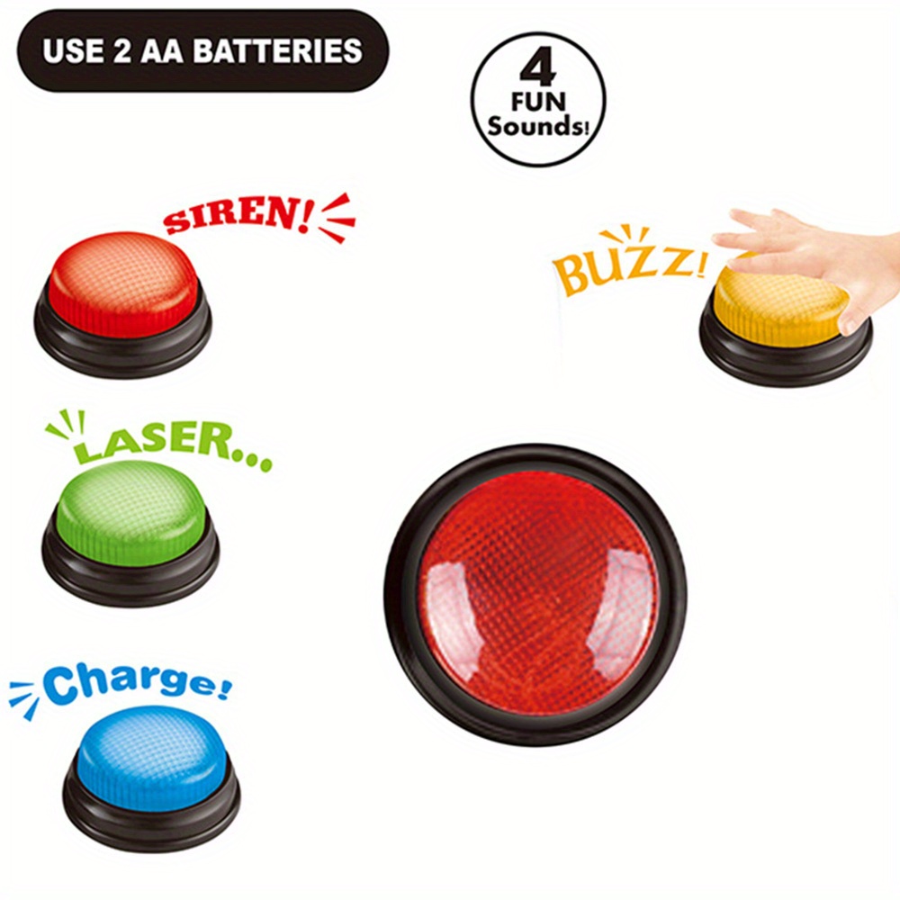4pcs Lights and Sounds Buzzers - огляд і ціна Party Games Quiz
