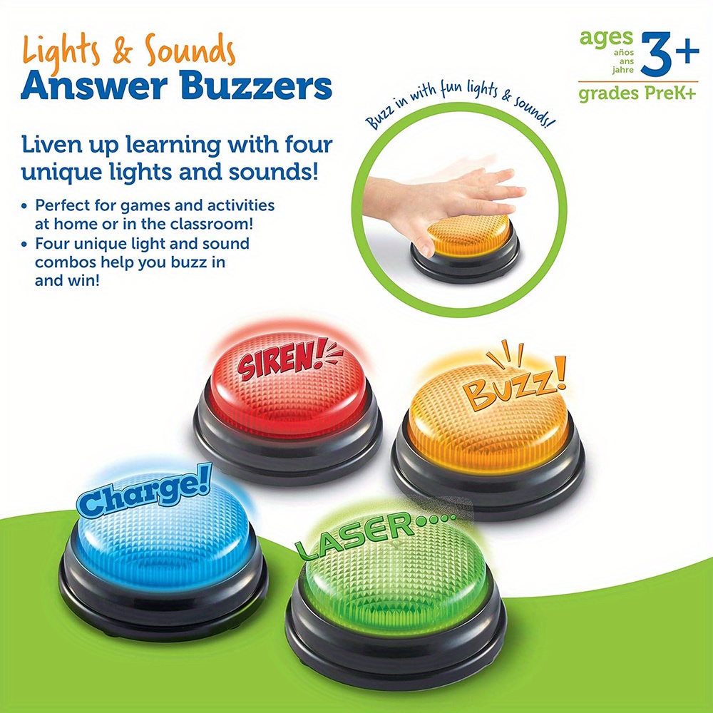 4pcs Lights and Sounds Buzzers - огляд і ціна Party Games Quiz