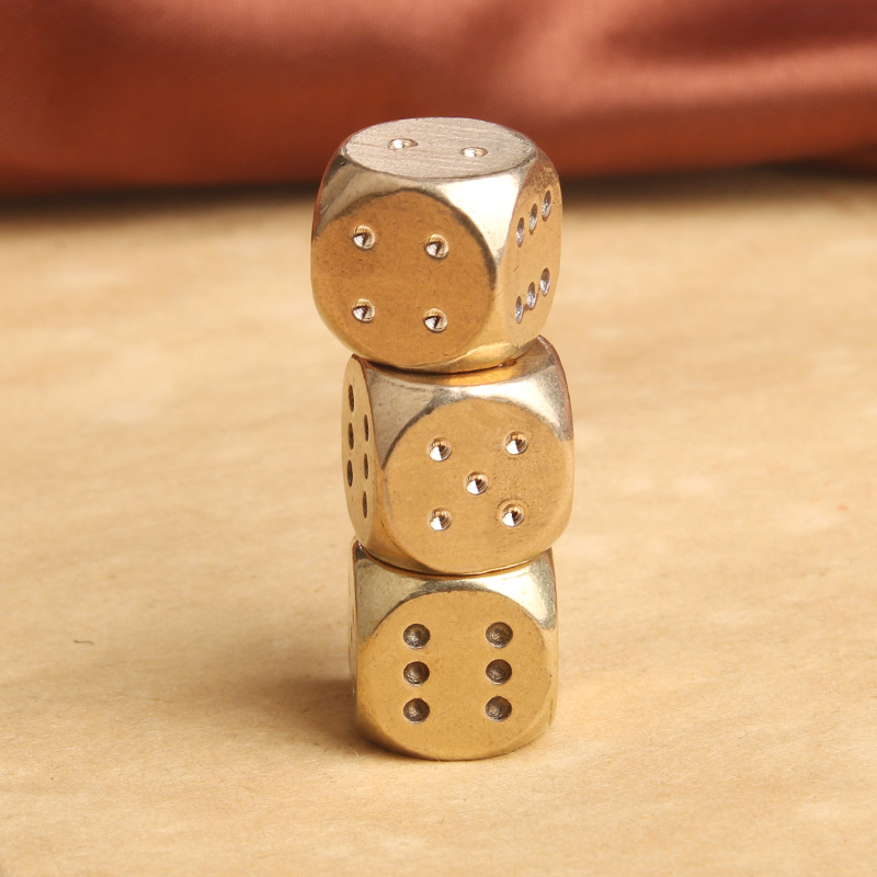 10/5PCS Brass Game Dice 15MM B - огляд і ціна Party Games Juegos De Mesa