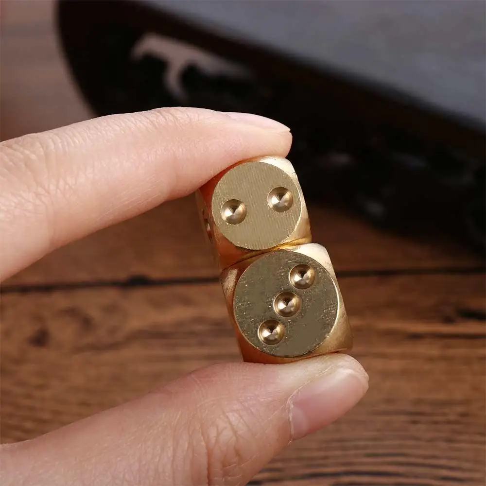 10/5PCS Brass Game Dice 15MM B - огляд і ціна Party Games Juegos De Mesa