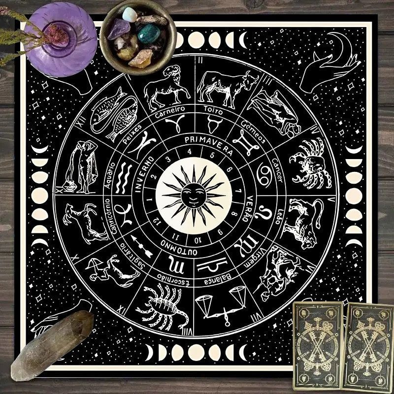 Zodiac Pattern Tarot Cloth - S - огляд і ціна Zodiac Party Games