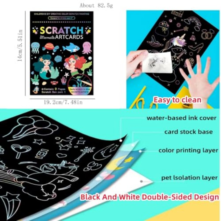 3 Set Magic Scratch Paper Art, - огляд і ціна Book Party Games