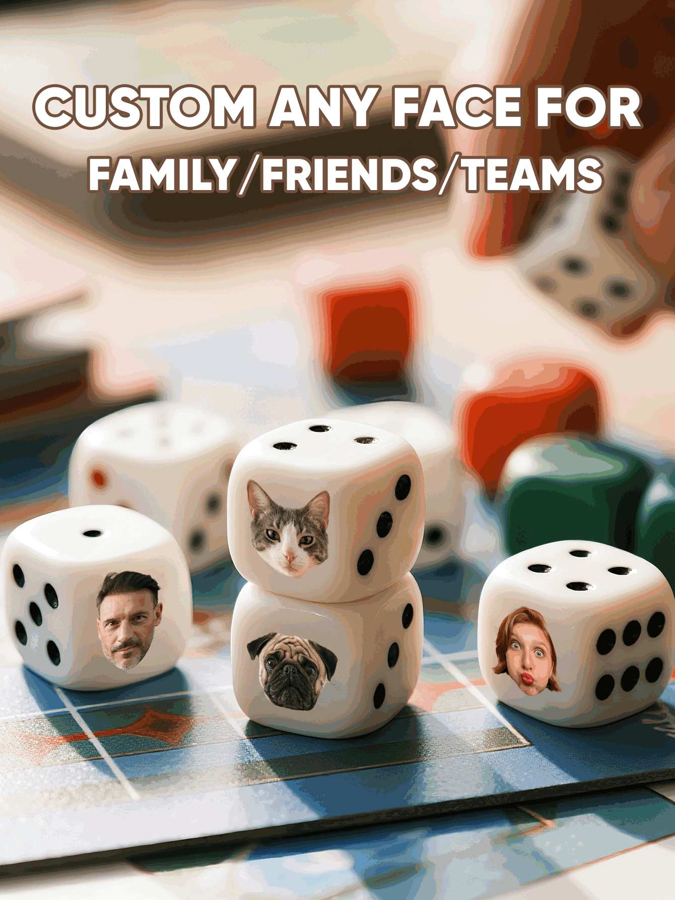 Custom Face Dice Personalized  - огляд і ціна Party Games Engagement