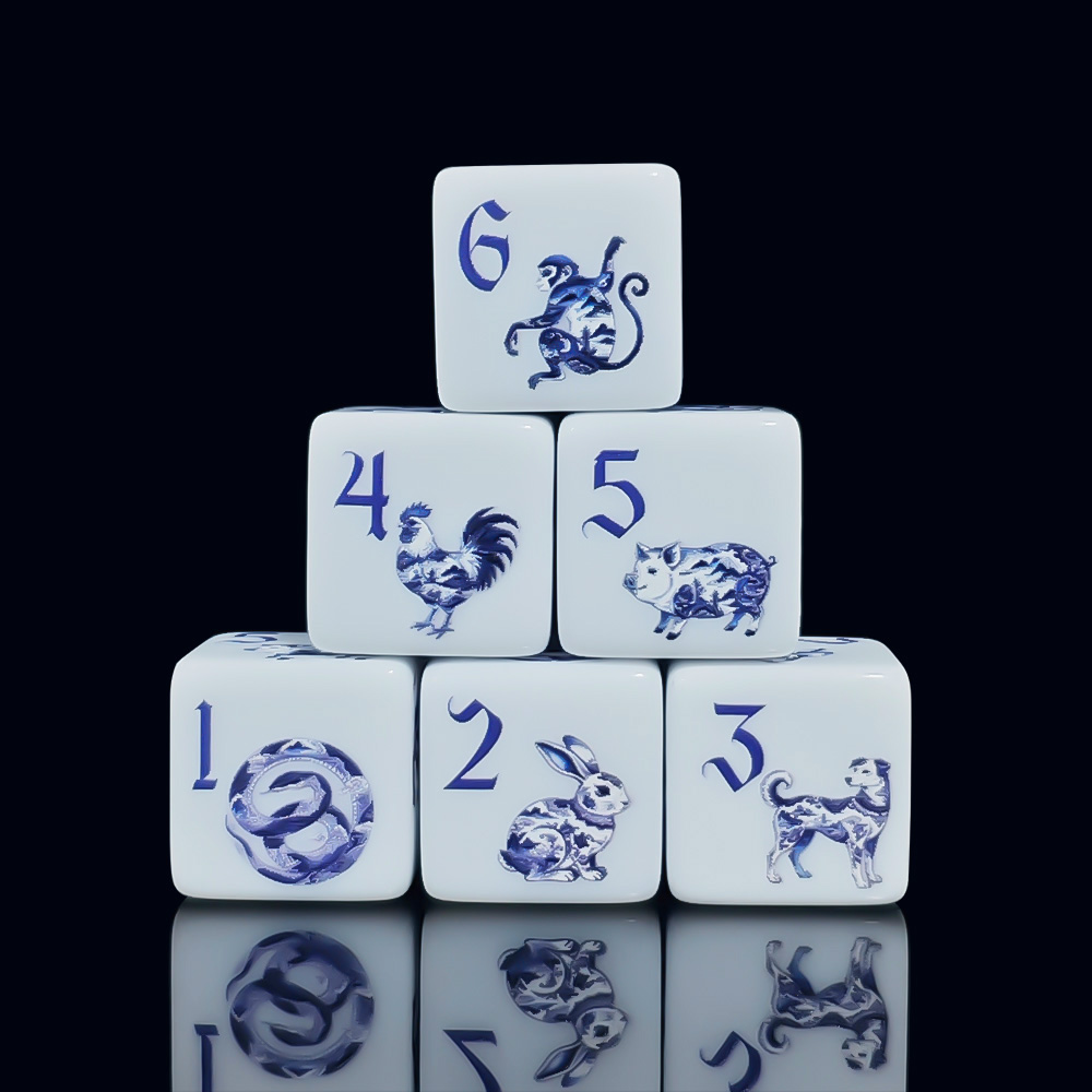 12Pcs 16MM D6 Printed Acrylic  - огляд і ціна Zodiac Party Games