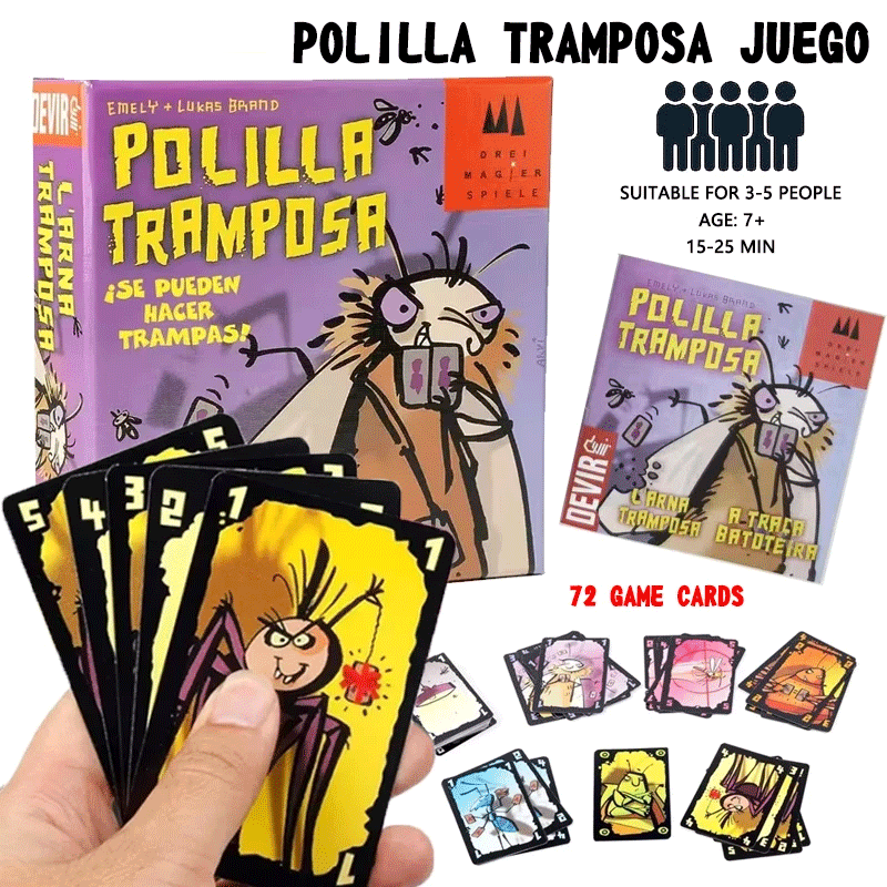 Cheating Moth Spanish Card Gam - огляд і ціна Party Games Juegos De Mesa
