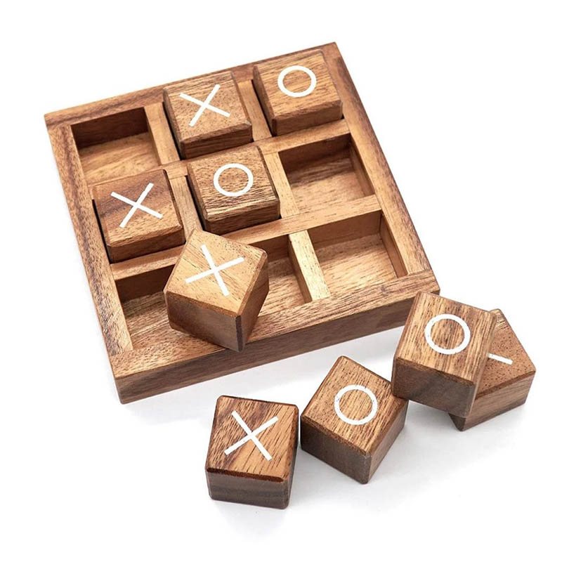 Wooden Tic Tac Toe Board Game  - огляд і ціна Party Games Juegos De Mesa