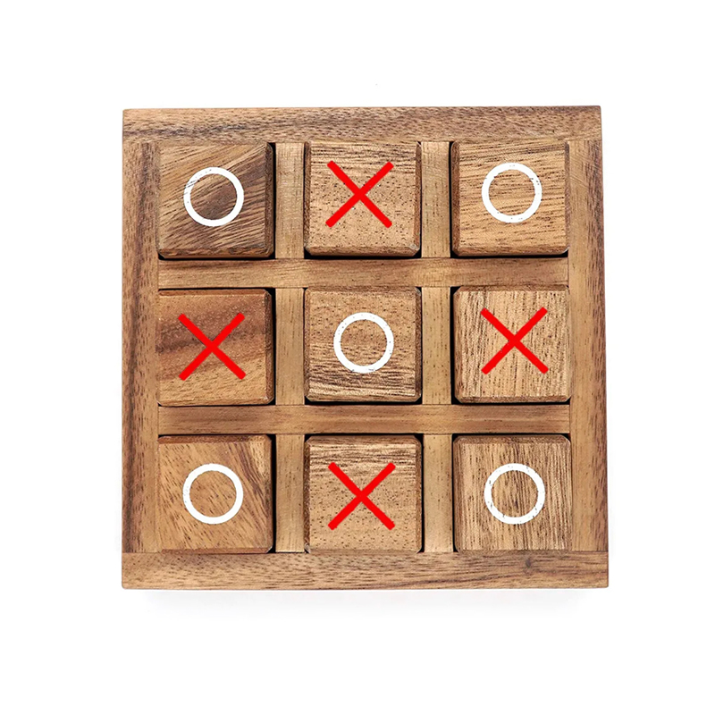 Wooden Tic Tac Toe Board Game  - огляд і ціна Party Games Juegos De Mesa