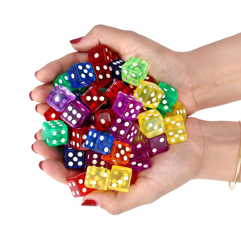 10PCS Transparent Colored Dice - огляд і ціна Party Games Juegos De Mesa