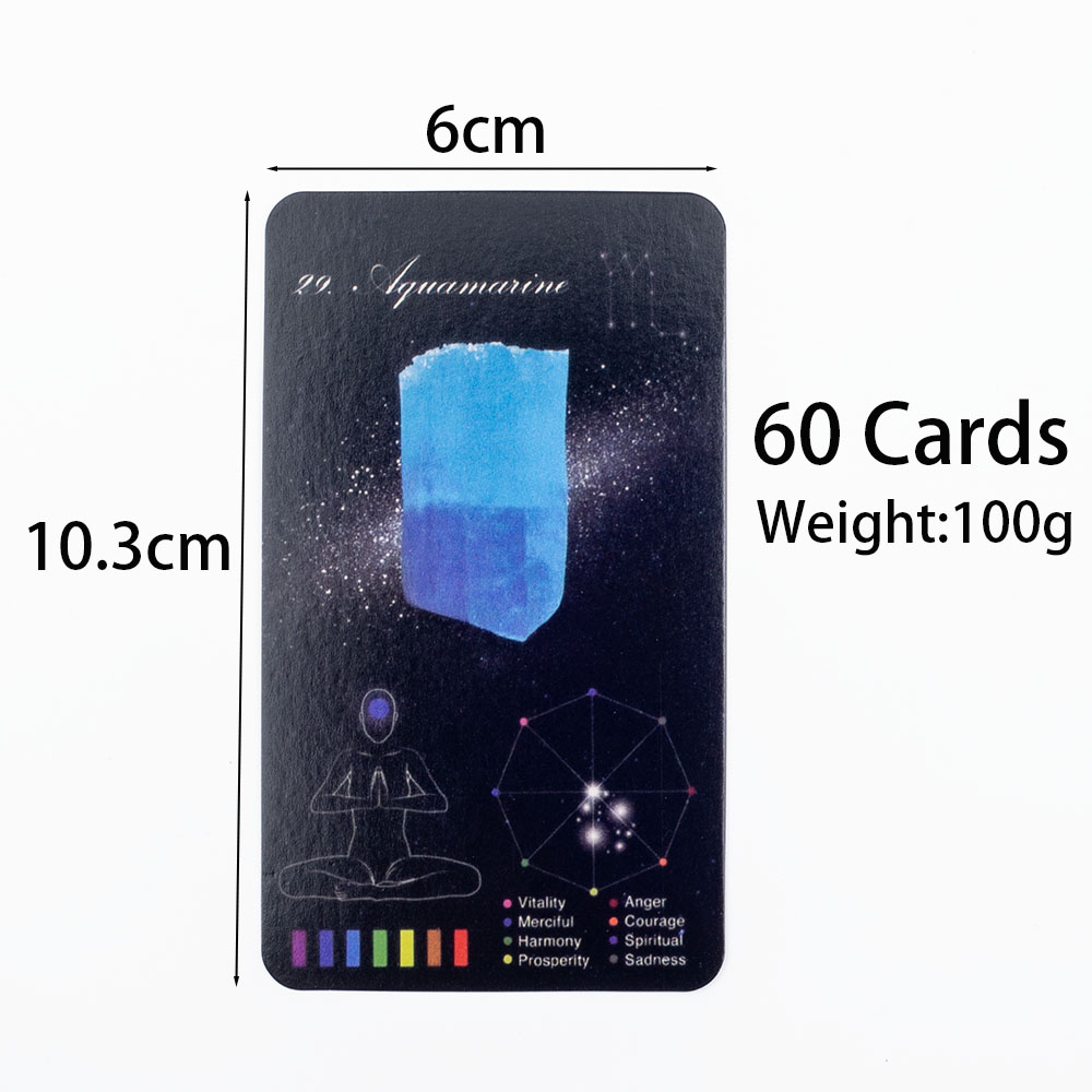 Crystals Healing Cards 60-Card - огляд і ціна Zodiac Party Games