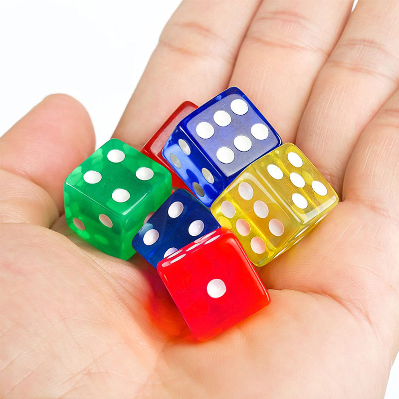 12PCS 16MM Transparent Dice Fo - огляд і ціна Party Games Juegos De Mesa