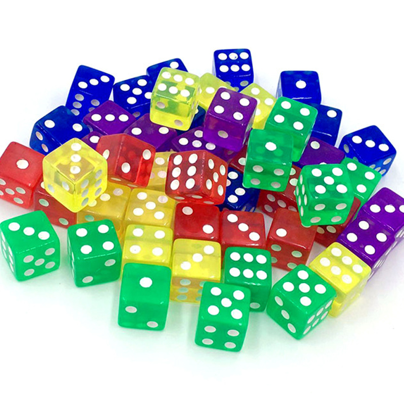 12PCS 16MM Transparent Dice Fo - огляд і ціна Party Games Juegos De Mesa
