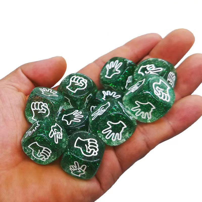 10PCS Glitter Dice 6 Sided 20M - огляд і ціна Party Games Juegos De Mesa
