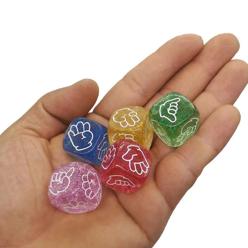 10PCS Glitter Dice 6 Sided 20M - огляд і ціна Party Games Juegos De Mesa
