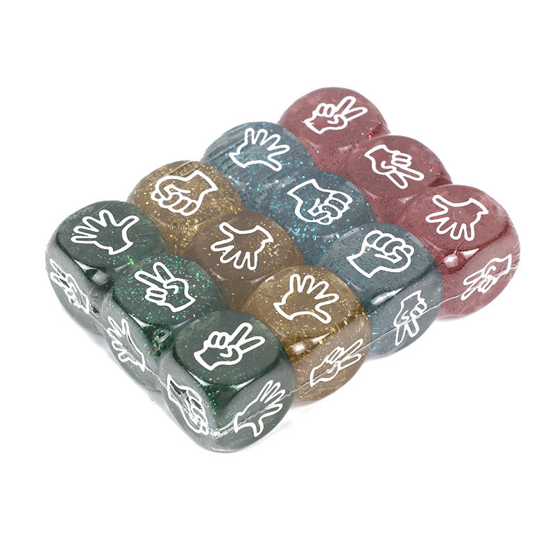 10PCS Glitter Dice 6 Sided 20M - огляд і ціна Party Games Juegos De Mesa