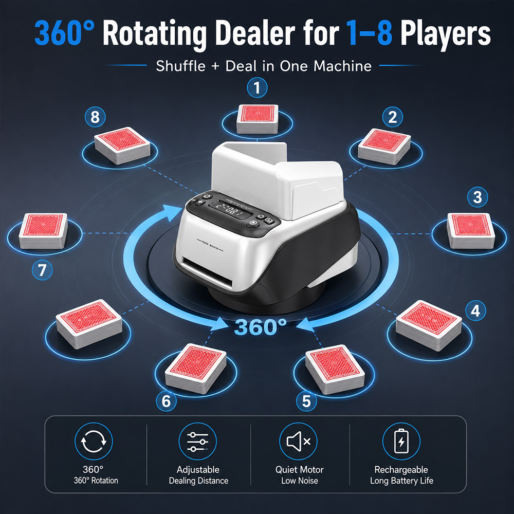 SIHAO 360° Rotating Poker Card - огляд і ціна Party Games Cards